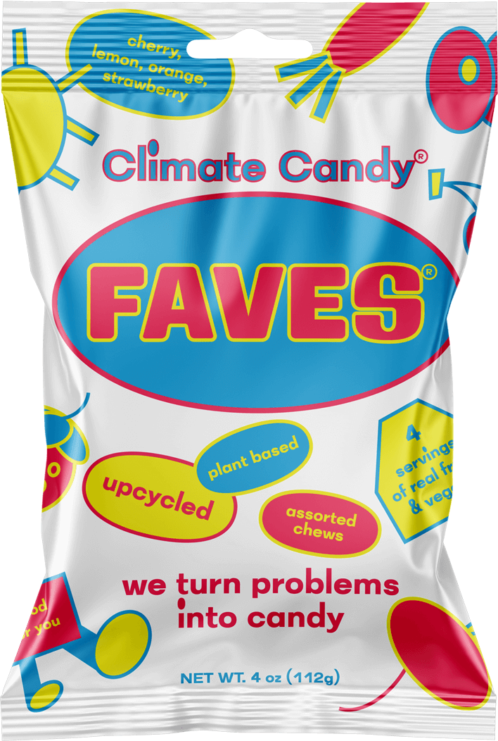 A bag of FAVES by Climate Candy